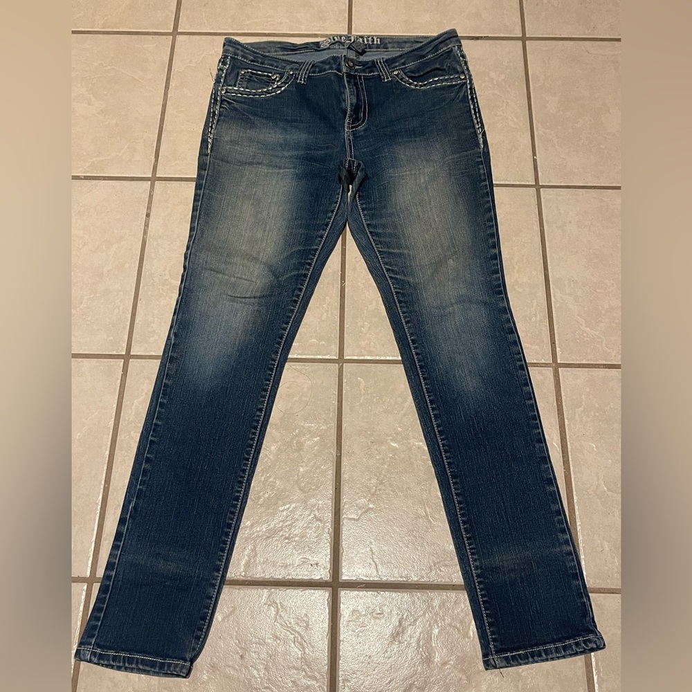 Blue Faith Stylish Indigo Women's Skinny Jeans‎ Size 10